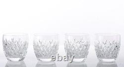 Set of 4 Waterford Boyne Crystal Double Old Fashioned Tumblers 3.5 Discontinued