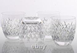 Set of 4 Waterford Boyne Crystal Double Old Fashioned Tumblers 3.5 Discontinued