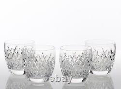 Set of 4 Waterford Boyne Crystal Double Old Fashioned Tumblers 3.5 Discontinued