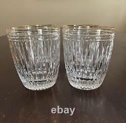 Set of 4 Waterford Crystal Hanover Gold Double Old Fashioned Glasses Marquis