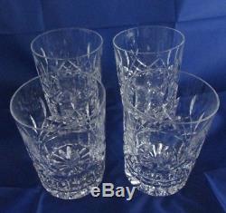 Set of 4 Waterford Crystal LISMORE 12 oz. Double Old Fashioned Glasses- Mint