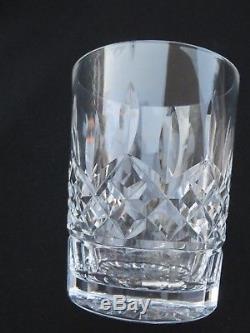 Set of 4 Waterford Crystal Lismore Pattern Double Old Fashioned Tumbler Glasses