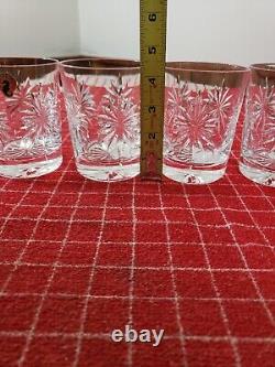 Set of 4 Waterford Crystal Millennium Double Old Fashioned DOF Glasses Tumblers