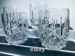 Set of 4 Waterford Crystal Westhampton Double Old Fashioned Fashion Glasses