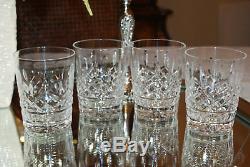 Set of 4 Waterford Lismore Double Old Fashioned Glasses Made in Ireland