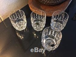 Set of 4 Waterford WESTHAMPTON Crystal Double Old Fashioned Glasses Pristine