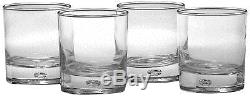 Set of 4 Whiskey Glasses Clear Heavy Base Double Old Fashioned Scotch Glass 10oz
