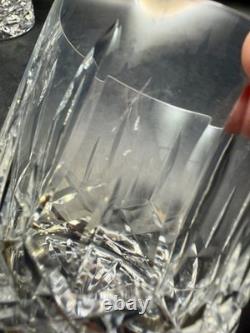 Set of 5 Galway Ireland Crystal Clifden Double Old Fashioned Glasses 3 1/2