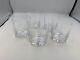 Set of 5 x PORTIEUX Crystal Double Old Fashioned Glasses Oblong shape France