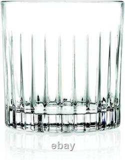 Set of 6 Double Old Fashioned Crystal Tumblers 12 Oz. Whiskey Glasses