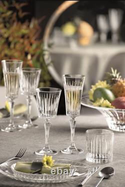 Set of 6 Double Old Fashioned Crystal Tumblers 12 Oz. Whiskey Glasses