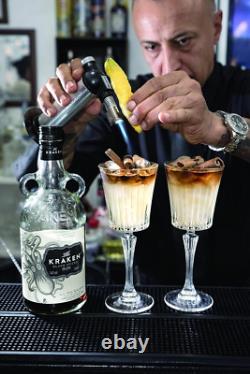 Set of 6 Double Old Fashioned Crystal Tumblers 12 Oz. Whiskey Glasses