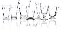 Set of 6 Fine French Glassware Embossed Napoleon 15-Ounce Double Old Fashioned