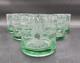 Set of 6 Mexico Bobby Flay Etched Green Double Old Fashioned Glasses