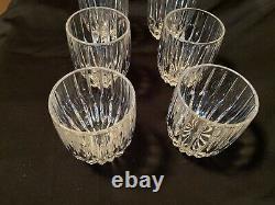 Set of 6 Mikasa Park Lane Double Old Fashioned Crystal Glasses 8 oz 3 7/8 Tall