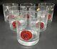 Set of 6 Nason Moretti Tumblers Double Old Fashioned Glasses Red Seal MCM Italy