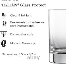 Set of 6 Paris 13.5 oz Whiskey Glasses Dishwasher-Safe Tritan Crystal
