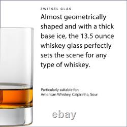 Set of 6 Paris 13.5 oz Whiskey Glasses Dishwasher-Safe Tritan Crystal