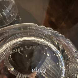 Set of 6 Ralph Lauren Glen Plaid Double Old Fashioned Rocks Glasses Yellowstone