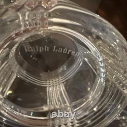 Set of 6 Ralph Lauren Glen Plaid Double Old Fashioned Rocks Glasses Yellowstone