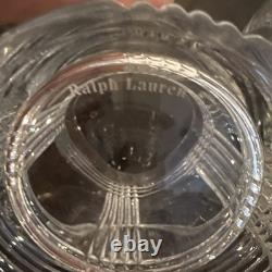 Set of 6 Ralph Lauren Glen Plaid Double Old Fashioned Rocks Glasses Yellowstone