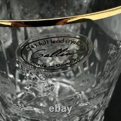 Set of 6 Rogaska Gallia Double Old Fashioned Glass 4 Tall