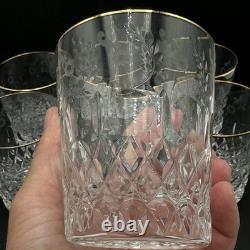 Set of 6 Rogaska Gallia Double Old Fashioned Glass 4 Tall