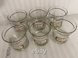 Set of 6 Vintage CERA Name Your Poison Double Old Fashioned Whiskey GlassesMCM
