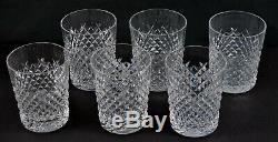 Set of 6 WATERFORD ALANA Double Old Fashioned Whiskey Glasses