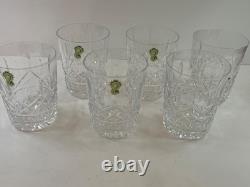 Set of 6 Waterford Crystal Lismore Double Old Fashioned 12 Ounce With Old Tags
