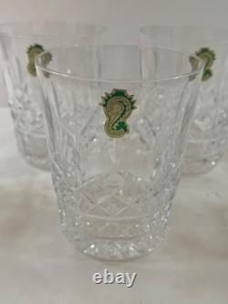 Set of 6 Waterford Crystal Lismore Double Old Fashioned 12 Ounce With Old Tags