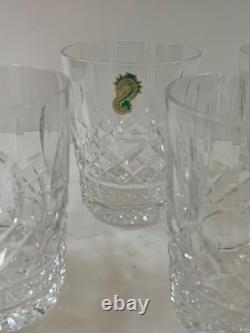 Set of 6 Waterford Crystal Lismore Double Old Fashioned 12 Ounce With Old Tags