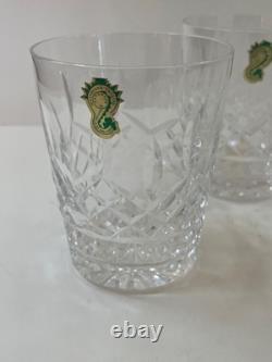 Set of 6 Waterford Crystal Lismore Double Old Fashioned 12 Ounce With Old Tags