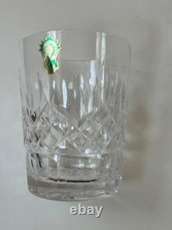 Set of 6 Waterford Crystal Lismore Double Old Fashioned 12 Ounce With Old Tags