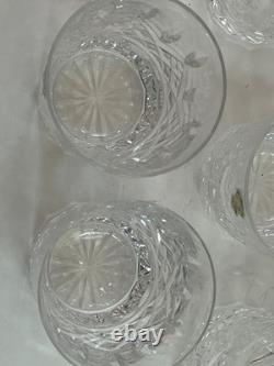 Set of 6 Waterford Crystal Lismore Double Old Fashioned 12 Ounce With Old Tags