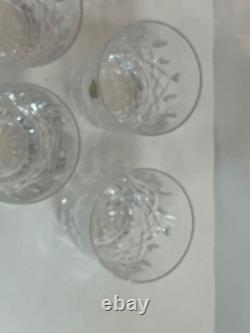 Set of 6 Waterford Crystal Lismore Double Old Fashioned 12 Ounce With Old Tags