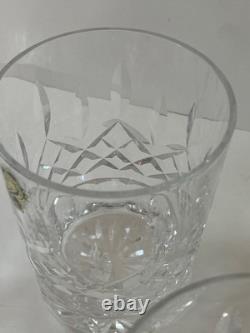 Set of 6 Waterford Crystal Lismore Double Old Fashioned 12 Ounce With Old Tags