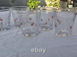 Set of 6 Zazz by Crate & Barrel Double Old Fashioned Glasses