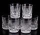 Set of 7 Fostoria Heritage Clear Crystal Double Old Fashioned Glasses