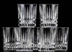 Set of 7 Fostoria Heritage Clear Crystal Double Old Fashioned Glasses