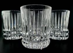 Set of 7 Fostoria Heritage Clear Crystal Double Old Fashioned Glasses
