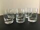 Set of 8 Crate & Barrel Reef Fish Double Old Fashioned Crystal Glasses Barware