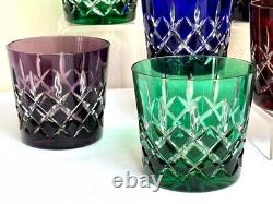 Set of FOUR Ajka, Arabella Double Old Fashions Style Prestige Rich Crystal. Chips
