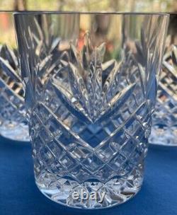 Set of FOUR VTG WATERFORD CRYSTAL Ciara Double Old Fashioned Tumblers Glasses