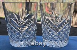 Set of FOUR VTG WATERFORD CRYSTAL Ciara Double Old Fashioned Tumblers Glasses