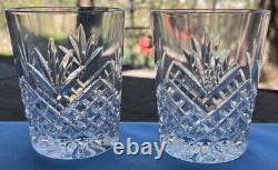 Set of FOUR VTG WATERFORD CRYSTAL Ciara Double Old Fashioned Tumblers Glasses