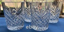 Set of FOUR VTG WATERFORD CRYSTAL Ciara Double Old Fashioned Tumblers Glasses