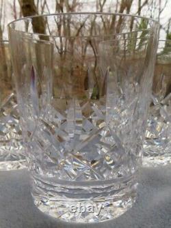 Set of FOUR Waterford Crystal Lismore Double Old Fashioned Tumblers Glasses