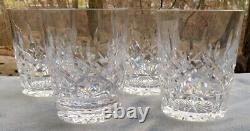 Set of FOUR Waterford Crystal Lismore Double Old Fashioned Tumblers Glasses