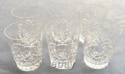 Set of SIX Waterford Crystal Lismore Double Old Fashioned DOF Tumblers